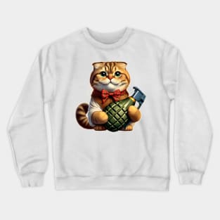Cat and Grenade Crewneck Sweatshirt